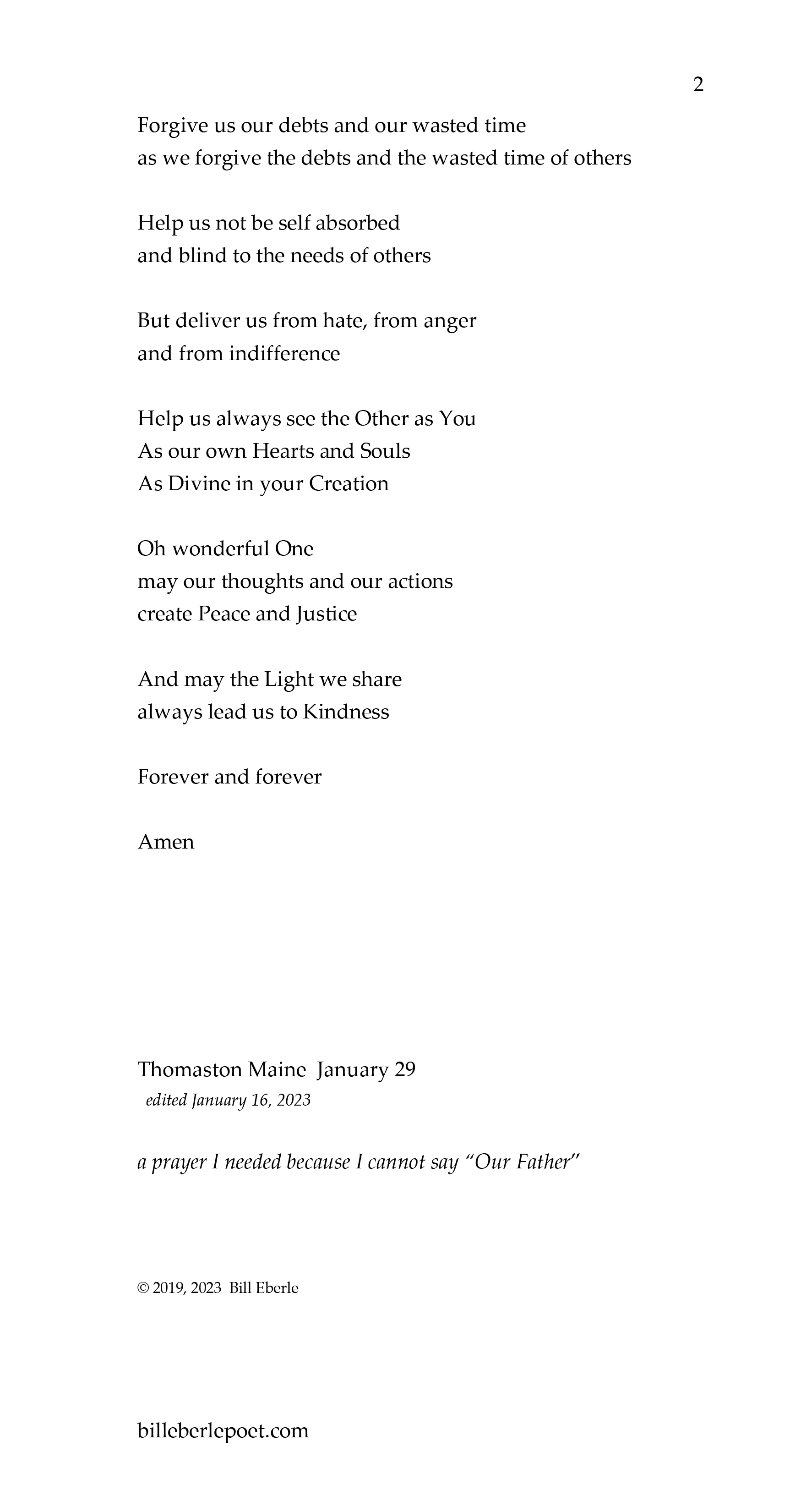 poem - a modern prayer